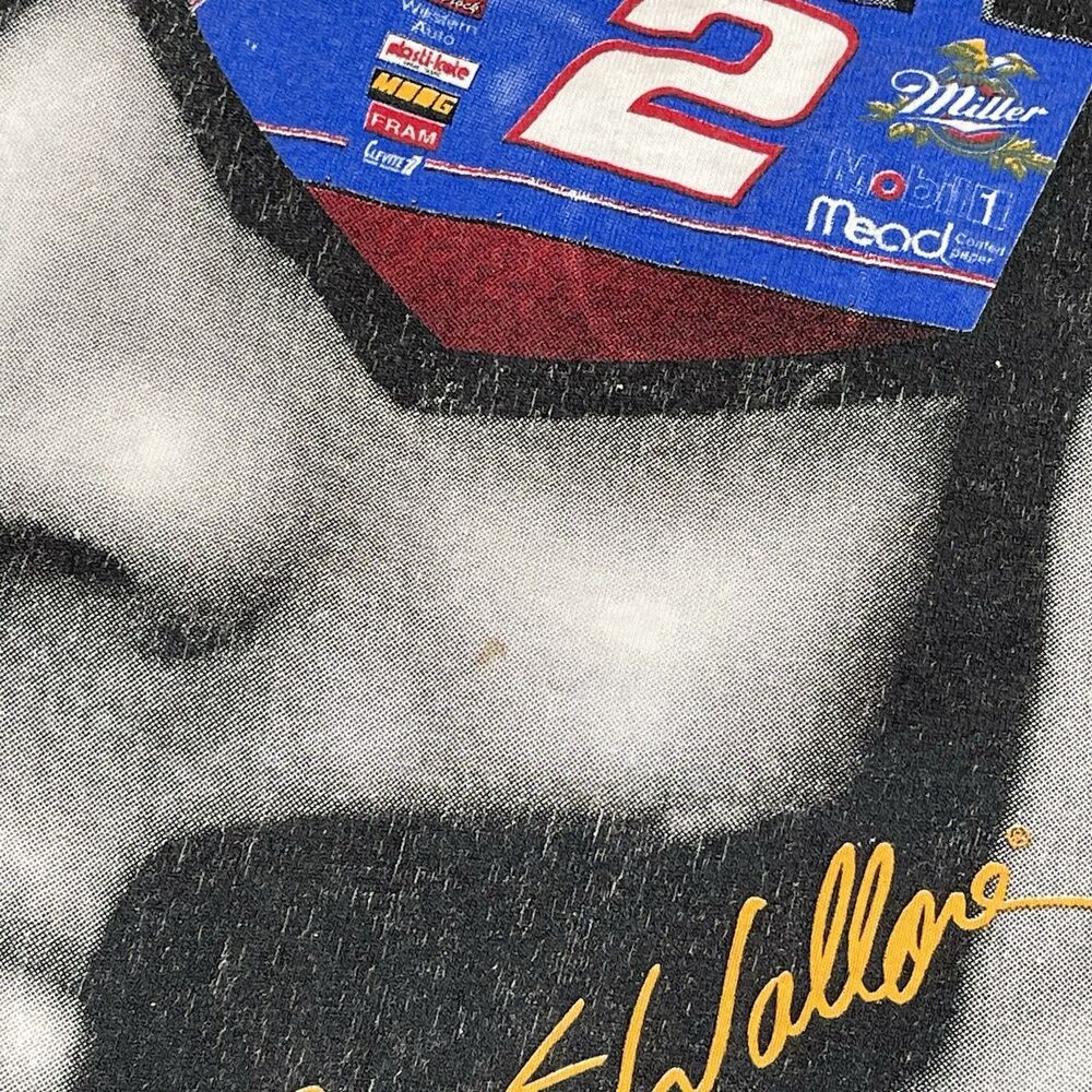 Vintage 90s Rusty Wallace Forever Champion Miller Lite Racing T-Shirt Size XL - Picture 5 of 13